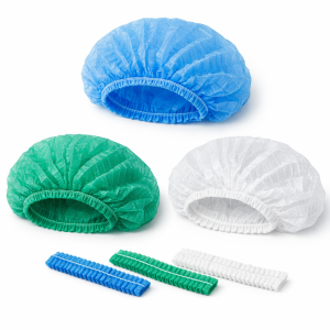 Medical-Grade Disposable Bouffant Caps – Breathable Non-Woven Hairnets
