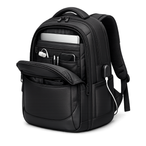 Multi-Compartment Travel Backpack with USB Charging Port - Fits 15.6" Laptops