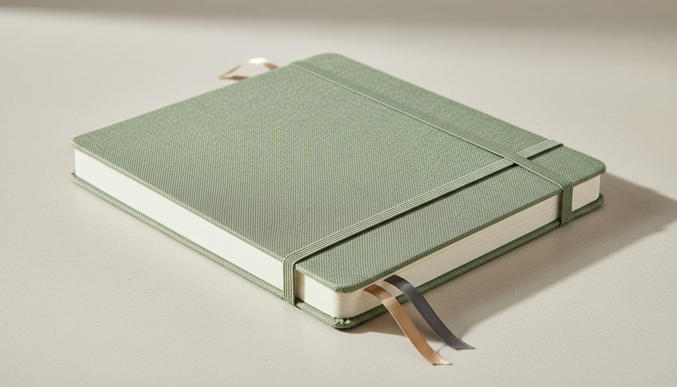 A5 Fabric Cover Notebook - Premium Cloth Bound Journal with Thick Ink-Proof Paper