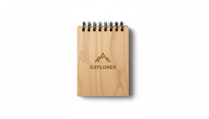 Custom Wooden Pocket Notebook - Top-Bound Spiral Memo Pad with Personalized Engraving