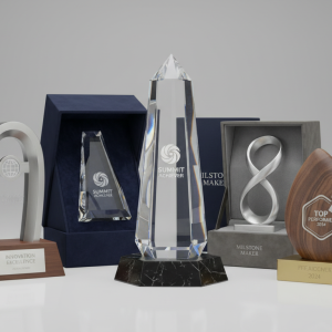 Custom Branded Trophies and Awards - Personalized Glass & Metal Trophies for Employees