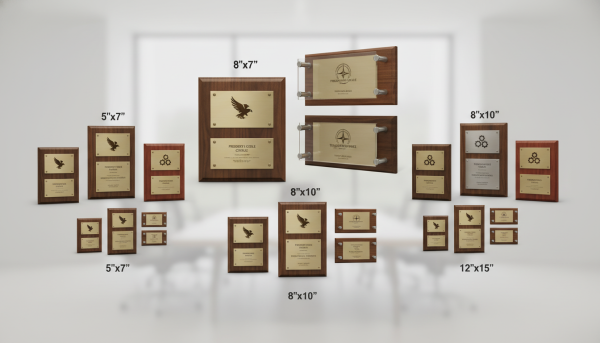 Custom Branded Award Plaques - Personalized Wood & Metal Wall Awards for Corporate Honors