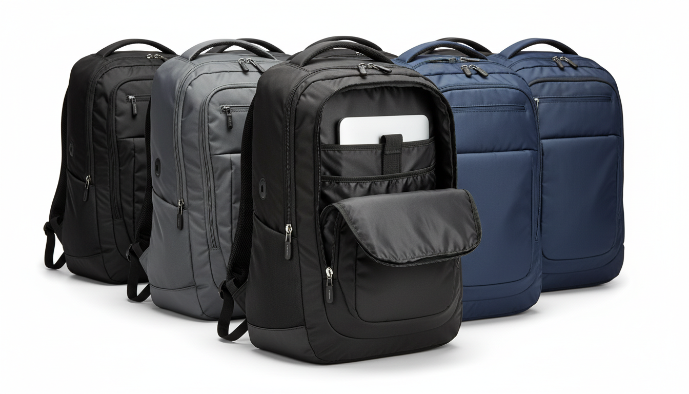 Multi-Compartment Travel Backpack with USB Charging Port - Fits 15.6" Laptops
