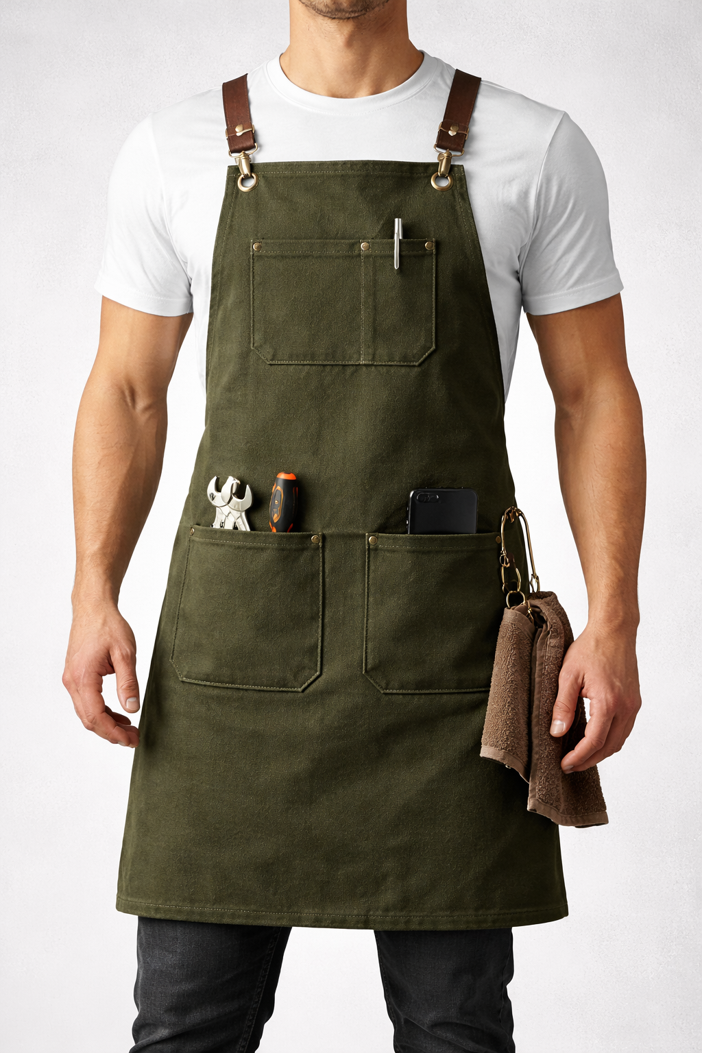 ChatGPT Image Feb 1, 2026, 06_23_44 PM Professional Grade Heavy-Duty Canvas Apron